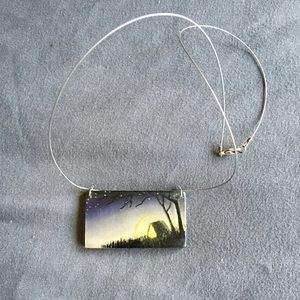 Artisan hand painted necklace
